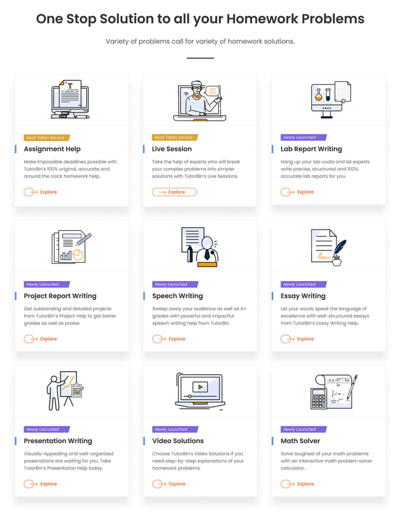 TutorBin Homework Problems