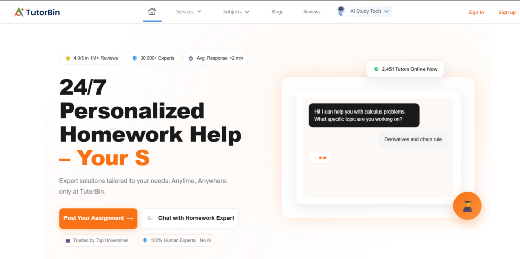 Key Services Offered by TutorBin